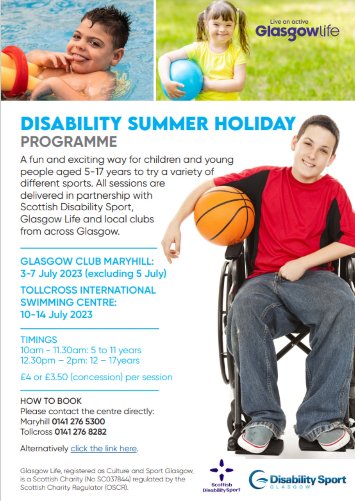 Glasgow Life Summer Holiday Sports Programmes